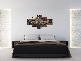 Obraz brązowego samochodu (125x70 cm)