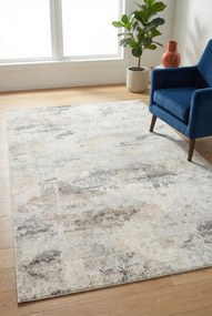 Szary dywan z przetarciami P0-W40