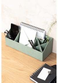 Zielony kartonowy organizer na artykuły papiernicze Elisa Canvas Paper Laminate – Bigso