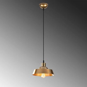 Lampa wisząca w kolorze złota z metalowym kloszem ø 22 cm Berceste – Opviq lights