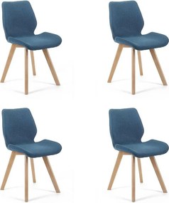 4x krzesło tapicerowane SJ.0159 Granatowe