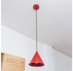 Lampa wisząca ETNA II na przewodzie 1xE27/15W/230V Ø 18,5 cm czerwona