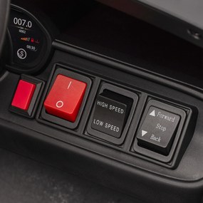 AIYAPLAY 12V Elektryczny samochód policyjny dla dzieci z pilotem, syrena, migające światło, muzyka i klakson, podwójne silniki, zawieszenie Biały | Aosom PL