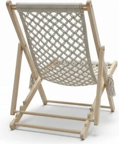 Drewniany leżak ogrodowy składany Coral HC-2501, styl boho