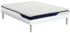 Zestaw 140 x 190 cm stelaż tapicerski + materac piankowy HD 7 stref i i zdejmowana warstwa żelowa z pamięcią kształtu gr. 22 cm - FAGANI od YSMÉE