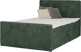 Łóżko kontynentalne Trento 140 z pojemnikiem, tkanina Velo zielony (79)