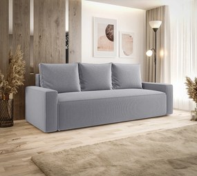 Jasnoszara sztruksowa sofa rozkładana H9-F18