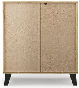 Minimalistyczna komoda na nóżkach dąb artisan + biały S5-Z92