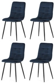 Zestaw krzeseł do jadalni CT-281 BLUE4, 4 szt.