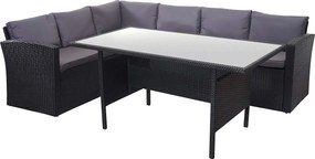 Zestaw z polirattanowym wykończeniem MCW-A29,  poduszki ciemnoszare