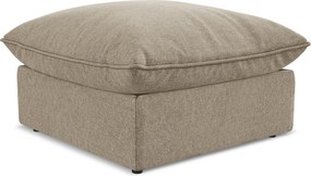 Pufa - z tkaniny welwetowej - beżowy - MANAO