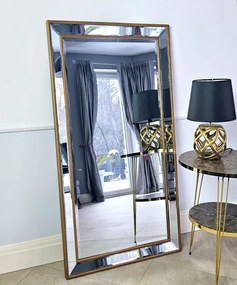 Lustro w lustrzanej ramie, kolor złoty 74x130cm