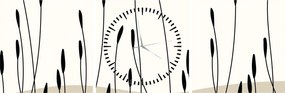 Obraz - Łąka graficzna N⁰3 (z zegarem) (90x30 cm)