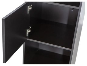 Czarny regał modułowy z litego drewna sosnowego 40x210 cm Finca – WOOOD
