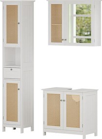 Zestaw mebli łazienkowych biały 60x35x58 rosario