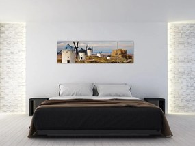 Obraz - Wiatraki Consuegra, Hiszpania (170x50 cm)