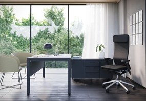 Komoda biurowa EASY SPACE MOB 120cm czarny grafitowy mobilna NOWY STYL