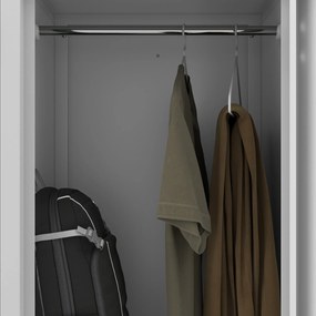 Szafa socjalna BHP na odzież czterokomorowa JULIA, 800 x 1850 x 450 mm, szara