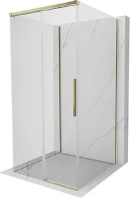 Mexen Rox-3S kabina prysznicowa 3-ścienna rozsuwana 110 x 110 cm, transparent, złota - 8C2-110-110-50-00-3S