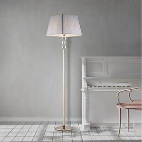 Lampa podłogowa Franz w kolorze złotym i kryształowym, 1 lampa, abażur dm.45 .180 Ø40 BL275-PH-OR
