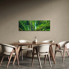 Obraz - Wodospady Madakaripura, Jawa Wschodnia, Indonezja (z zegarem) (90x30 cm)
