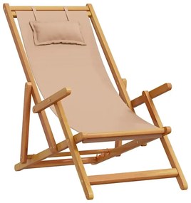 Leżak z miękką poduszką w kolorze taupe G4-M34