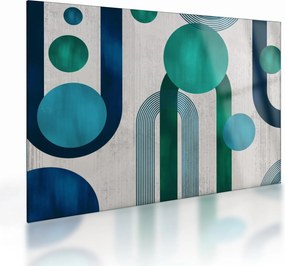 Obraz na szkle - Linie i okrągłe kształty (70x50 cm)
