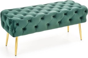 Zielone pikowane siedzisko w stylu glamour A0-T86