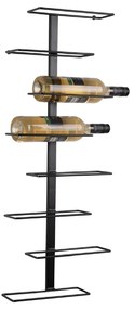 Czarny wiszący metalowy regał na wino liczba butelek 8 Float – PT LIVING