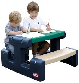 Little tikes stolik piknikowy dla dzieci niebiesko-zielony do ogrodu