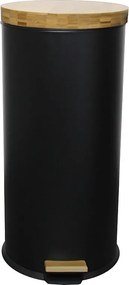 Kosz na Śmieci z Pedałem Inox FOREST czarny 30L