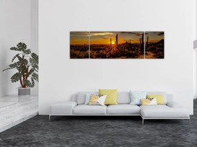 Obraz - Koniec dnia na pustyni w Arizonie (170x50 cm)
