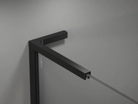 Mexen Kioto-X L ścianka prysznicowa Walk-in 120 x 200 cm, transparent 10 mm, czarna - 800-120-107-70-00-X