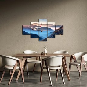 Obraz - Samolot nad szczytami gór (125x70 cm)