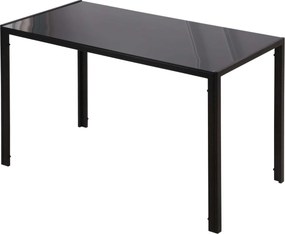 HOMCOM Stół jadalniany kuchenny nowoczesny design 120x60x75 cm czarny do salonu lub kuchni | Aosom PL