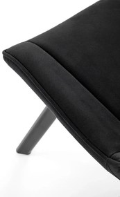 Krzesło tapicerowane K520 VELVET czarne obracane HALMAR