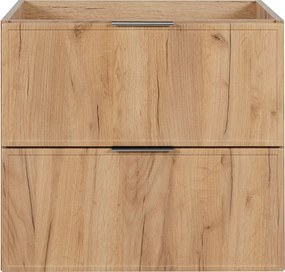 Szafka łazienkowa, Dąb Craft, uchwyt srebrny, 46 x 60 x 57 cm