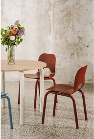 Okrągły stół z blatem w dekorze dębu ø 100 cm Meko – noo.ma