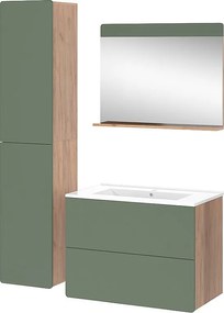 Zestaw mebli łazienkowych goldkraft dąb/zielony 80x46x59.3 izan