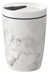 Szaro-biały porcelanowy kubek podróżny Villeroy &amp; Boch Like To Go, 290 ml