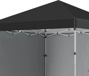 Outsunny Pawilon składany 2,97 x 2,97 m z bocznymi ścianami, namiot kempingowy z ochroną UV, namiot imprezowy z workiem na piasek, pawilon ogrodowy, namiot pop-up na taras, stal, czarny