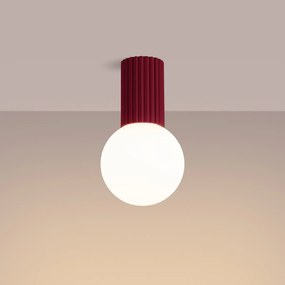 Plafon HALO burgund IP44 ryflowany SOLLUX  LIGHTING