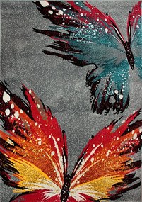 Dywan Koloreo Motyle szary 120x170 Prostokąt