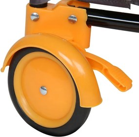 Łóżeczko turystyczne podróżne pomarańczowo-szare