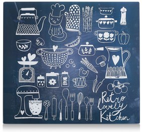 Szklana płyta ochronna LOVELY KITCHEN na kuchenkę – duża, ZELLER