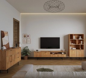 Szafka pod telewizor na nóżkach 150 cm hikora naturalna F2-P45