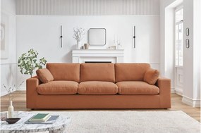 Pomarańczowa sofa 250 cm Belair – Bobochic Paris