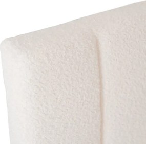 Łóżko Tapicerowane 90x200 cm VILLEMO Podwójne ze Stelażem Rozkładane Młodzieżowe Kremowe Boucle