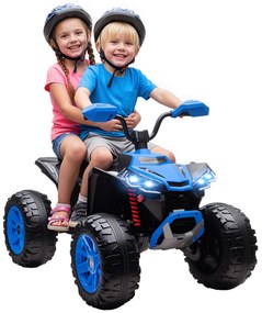 AIYAPLAY Elektryczny quad dla dzieci, pojazd 24V z 4 kołami, reflektory, port USB, funkcja MP3, 6,5 km/h, 3-8 lat