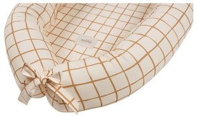 Beżowy kokon dla niemowląt Camel Check – Malomi Kids